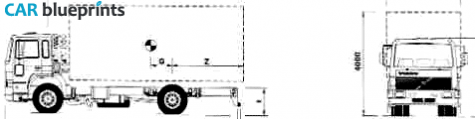 1994 Volvo FL614-115 Eco-S 4x2 Truck blueprint