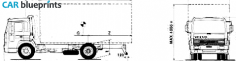 1994 Volvo FL614 11.5 ton Truck blueprint