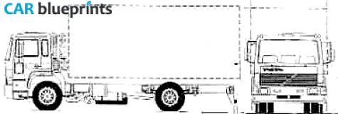 1995 Volvo FL615 4x2 MTT 15t Truck blueprint