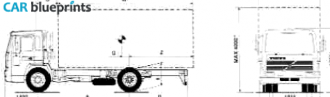 1994 Volvo FL618 16.5t Truck blueprint