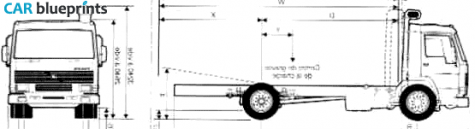 1988 Volvo FL7F 14-19t Truck blueprint