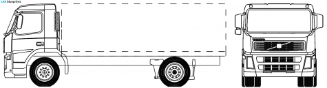 Volvo FM9 4x2 Truck blueprint