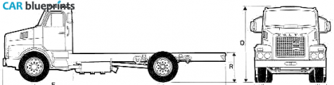 1977 Volvo N10 4x2 Truck blueprint