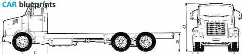 1977 Volvo N10 6x2 Truck blueprint