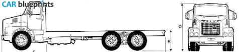 1977 Volvo N10 6x4 Truck blueprint