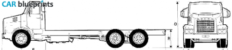 1977 Volvo N7 6x2 Truck blueprint