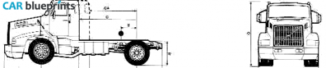 1989 Volvo NL12 4x2 20.5t Truck blueprint