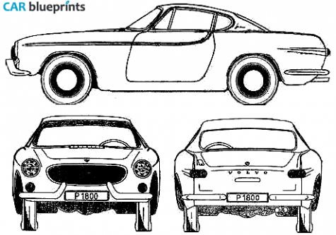 1961 Volvo P1800 Coupe blueprint