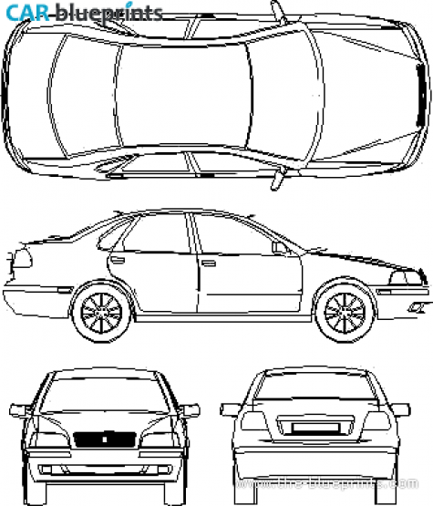 1998 Volvo S40 Sedan blueprint