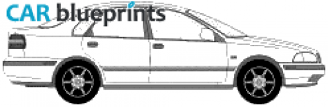 2001 Volvo S40 Sedan blueprint