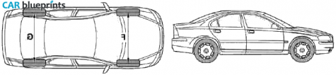 2008 Volvo S60 Sedan blueprint