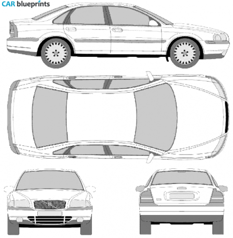 2001 Volvo S80 Sedan blueprint