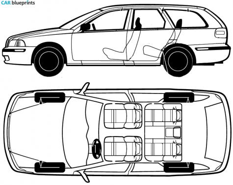 2000 Volvo V40 Wagon blueprint