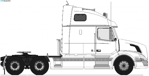 Volvo VN770 6x4 Truck blueprint