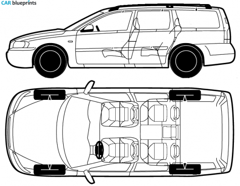 2006 Volvo XC70 Wagon blueprint