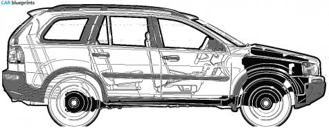 2003 Volvo XC90 AWD SUV blueprint