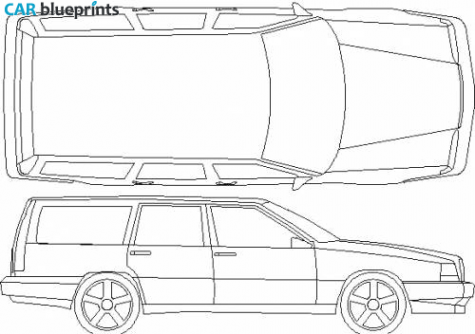 1994 Volvo 850 Estate Wagon blueprint