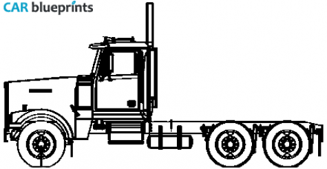 2005 Western Star 4900EX Truck blueprint