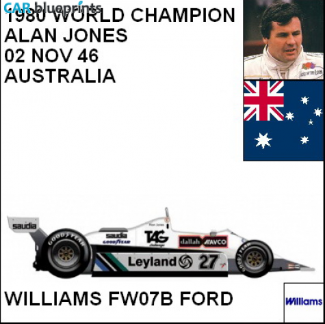 1980 Williams FW07B Ford F1 OW blueprint