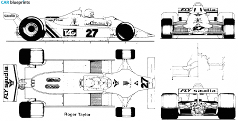 1981 Williams Saudia FW07 Coupe blueprint