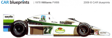 1978 Williams FW06 F1 OW blueprint