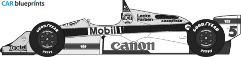 1988 Williams FW12 F1 GP OW blueprint