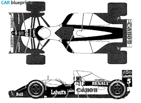 1992 Williams FW14B World Champion OW blueprint