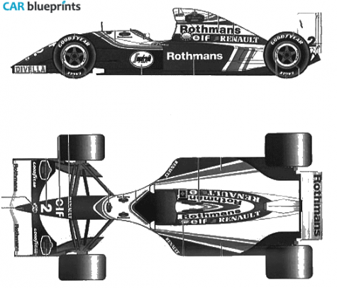 1994 Williams FW16 Brazil GP OW blueprint