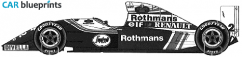 1994 Williams FW16 F1 OW blueprint