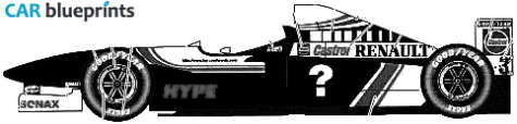 1997 Williams FW19 F1 GP OW blueprint