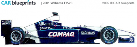 2001 Williams FW23 F1 OW blueprint