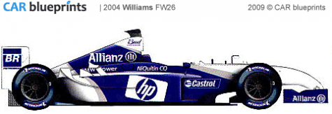 2004 Williams FW26 F1 OW blueprint