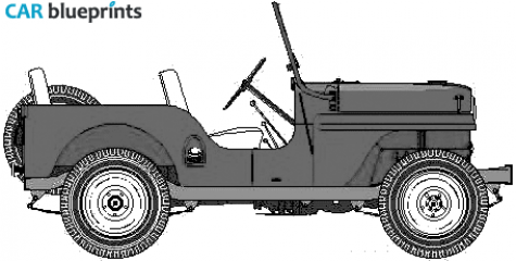 1944 Willys Jeep CJ Cabriolet blueprint