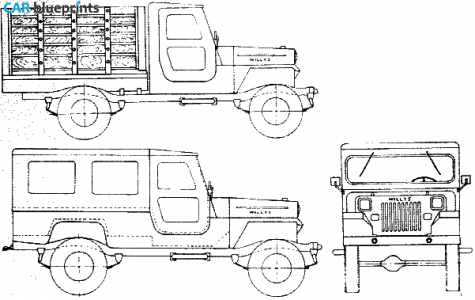 1957 Willys Jeep Columbia Truck blueprint