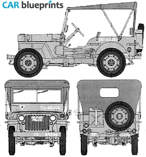 1942 Willys Jeep MB Cabriolet blueprint