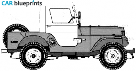 1954 Willys Jeep CJ-5 Universal Pick-up blueprint