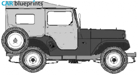 1954 Willys Jeep CJ-5 SUV blueprint