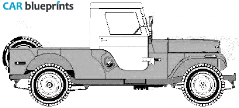 1955 Willys Jeep CJ-6 Universal Pick-up blueprint