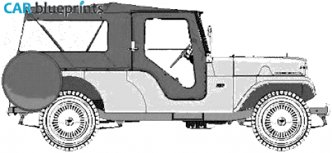 1964 Willys Jeep CJ-6A Tuxedo Park SUV blueprint