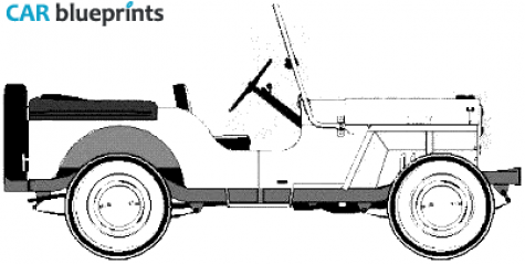 1955 Willys Jeep DJ-3A Recreational Cabriolet blueprint
