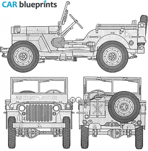 1941 Willys Jeep MB Cabriolet blueprint