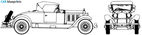 1928 Willys Knight 66A Convertible Cabriolet blueprint