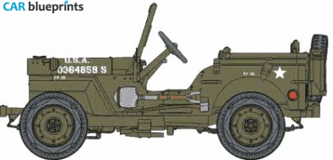 Willys Jeep MB SUV blueprint