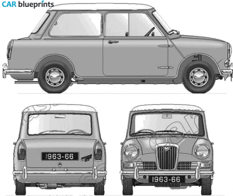 1963 Wolseley Hornet Mk II Sedan blueprint