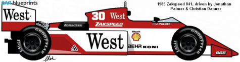 1985 Zakspeed 841 OW blueprint