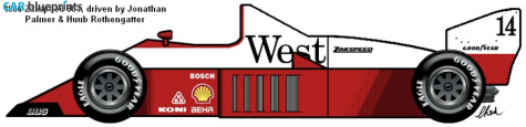 1986 Zakspeed 861 OW blueprint