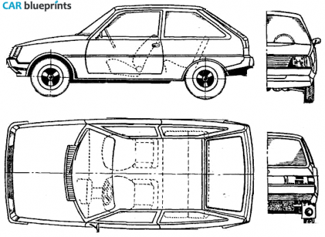 1989 ZAZ 1102 Tavria Hatchback blueprint