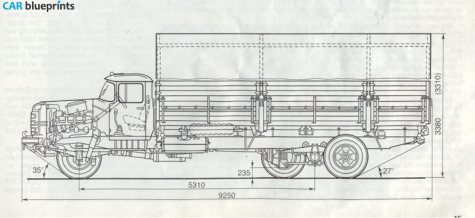 1975 ZIL 133 GYA Truck blueprint