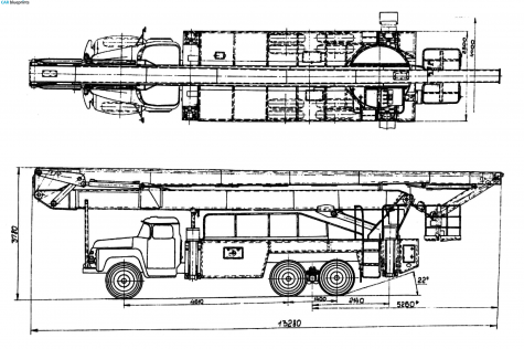 2008 ZIL 130 GU Truck blueprint