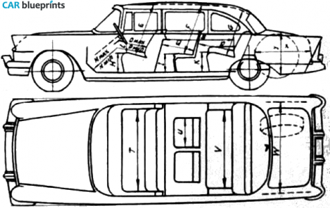 1960 ZIL 111 Sedan blueprint